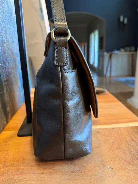 Patricia Nash Quiet Luxury Leather Crossbody Bag Olive Green + Coin Purse (VGUC) - Picture 10 of 17